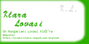 klara lovasi business card